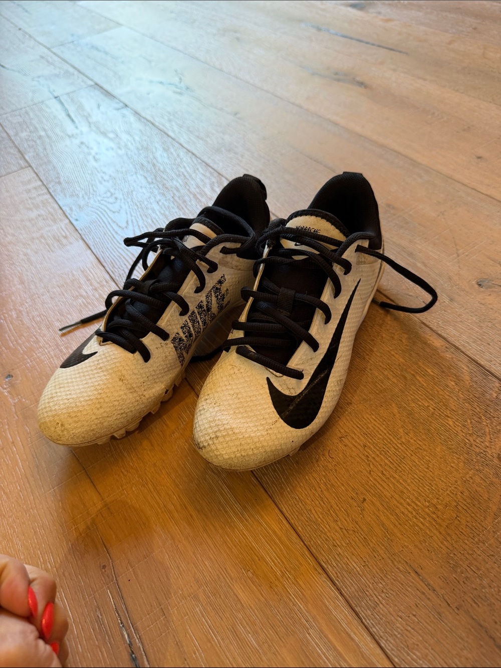 Nike White and Black Turf Soccer or football Shoes